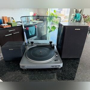 AIWA Hi-Fi Stereo Bundle PX-E850U Turntable SX-AV1200 & SX-R1200 Speakers TESTED